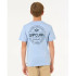 Camiseta Rip Curl Staple Tee - Menino Ice Azul