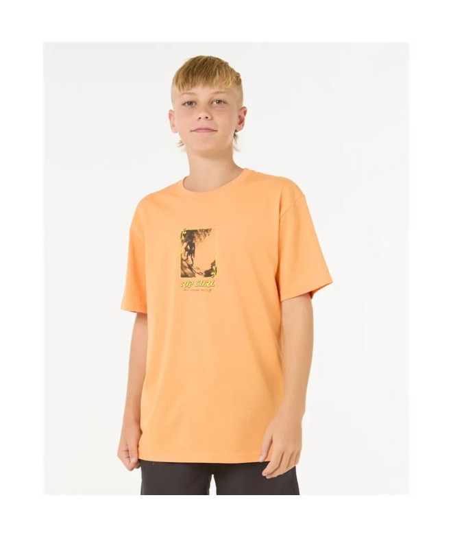 Camiseta Rip Curl Raw Energy Frame Tee - Niño Naranja