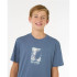 Camiseta Rip Curl Raw Energy Frame Tee - Niño Vintage Azul Marino
