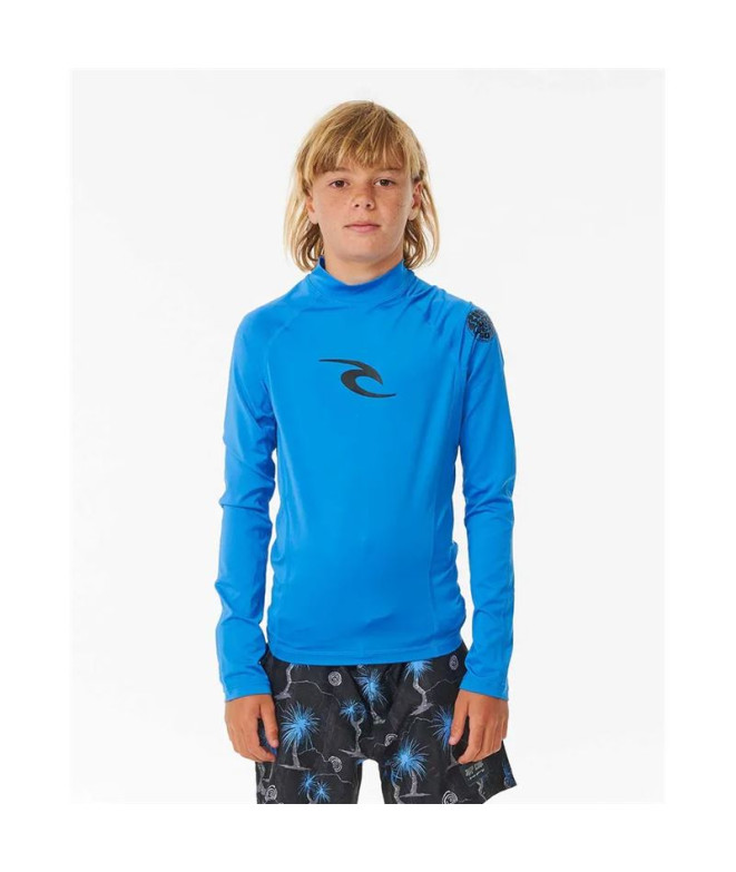 Licra de Surf Rip Curl Brand Wave Upf L/S- Niño Azul