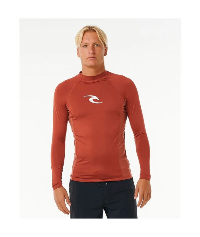 Licra de Surf Rip Curl Waves Upf Perf L/S Hombre Red