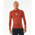 Licra de Surfar Rip Curl Waves Upf Perf L/S Homem Vermelho