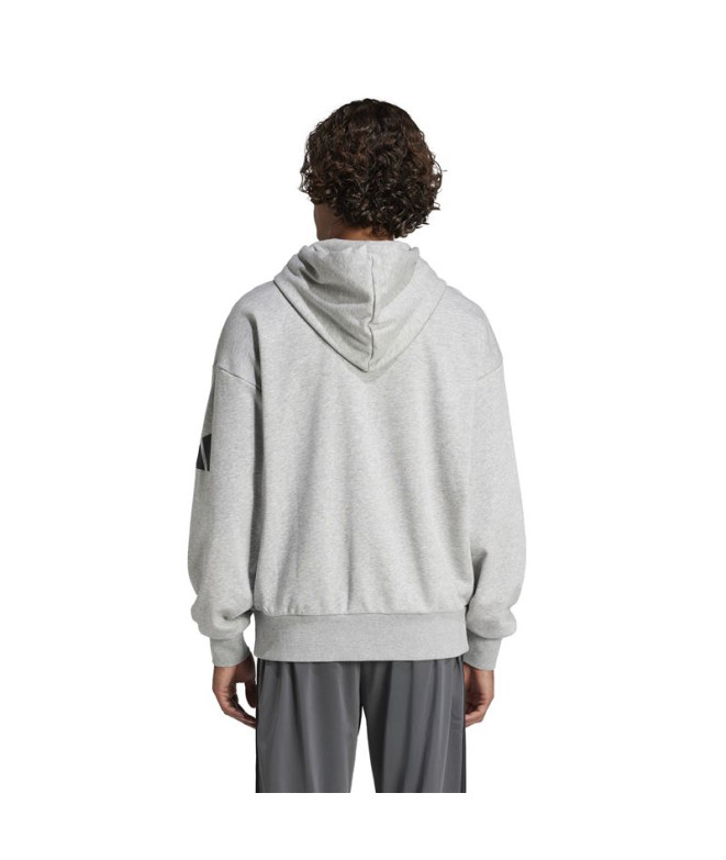 Moletom adidas Hd French Terry Homem Cinza/Preto