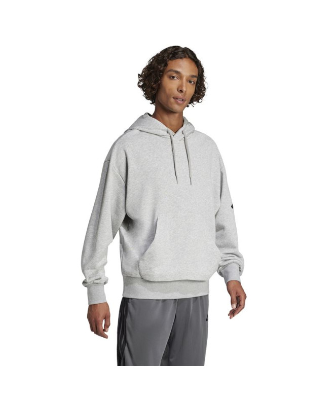 Moletom adidas Hd French Terry Homem Cinza/Preto