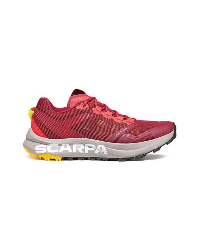 Zapatillas de Trail Scarpa Spin Planet Red-Saffron Arspw Spin-S Cross Re Mujer