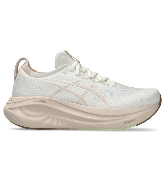 Chaussures de Running ASICS Gel-Nimbus 27 Femme Crème/ Beige