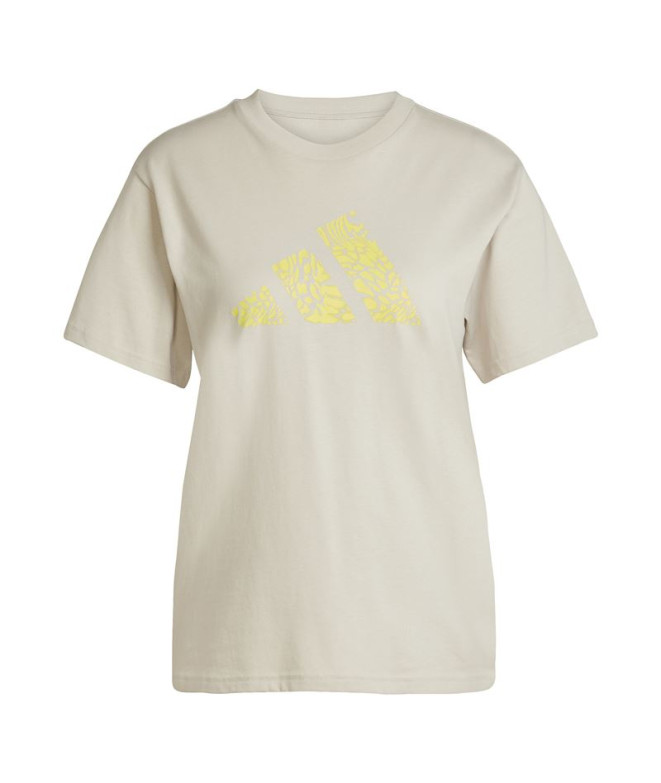 T-shirt adidas Camo Femme Beige