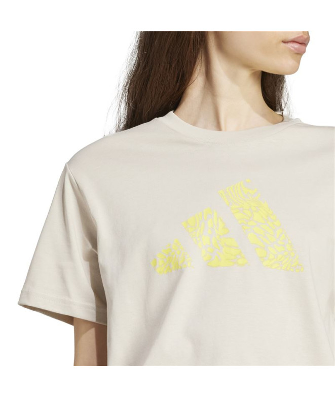 Camiseta adidas Camo Mulher Bege