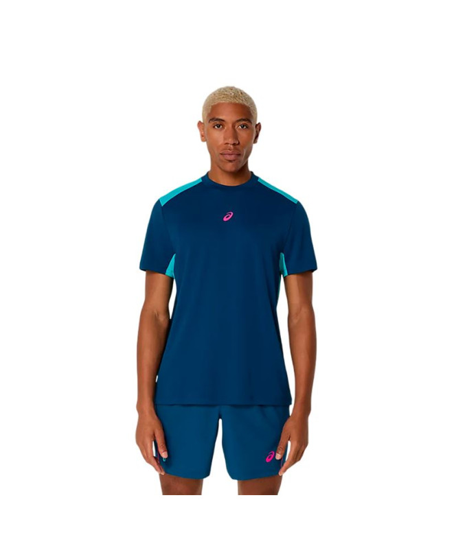 Camiseta de Padel ASICS Padel Court Ss Top Hombre Azul