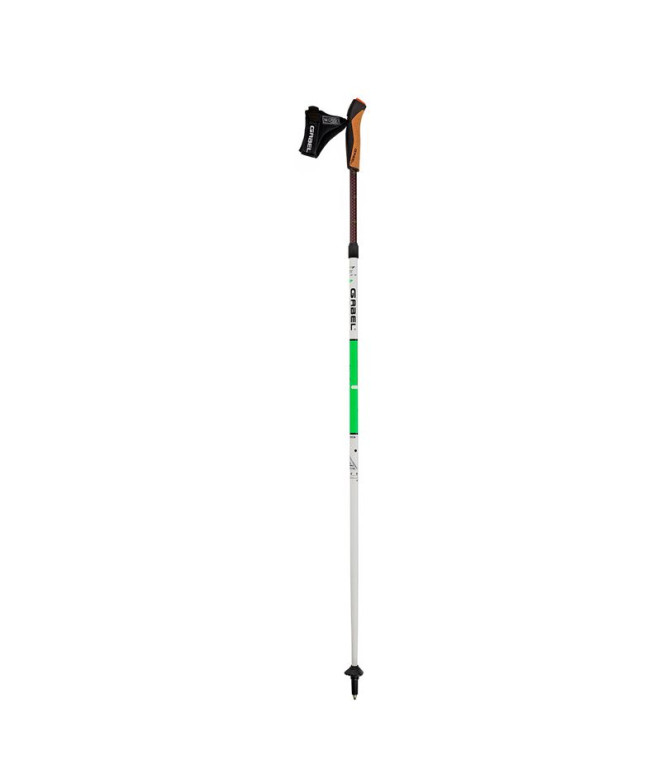 Bastão de Montanha Gabel Nordic Revo Alu/Tech (1 Par) Prata Verde