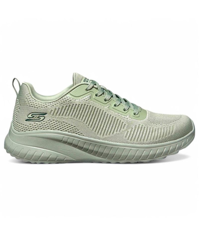 Zapatillas Skechers Bobs Squad Chaos - F Mujer Verde Knit