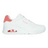 Sapatilhas Skechers Uno - Pop Back Mulher Branco Durabuck/ Coral
