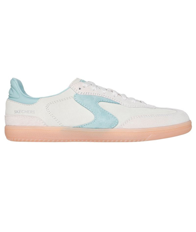 Sapatilhas Skechers Hotshot - Para A Mulher Couro Natural^/Aqua Trim