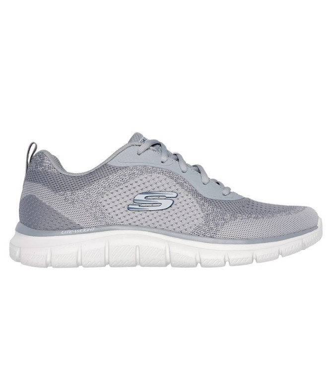 Chaussures Skechers Track - Glendor Homme Gris Knit/Pu