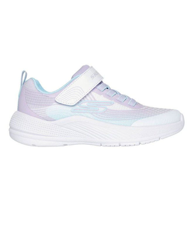 Chaussures Skechers Microspec Advance Fille Blanc/Lavande