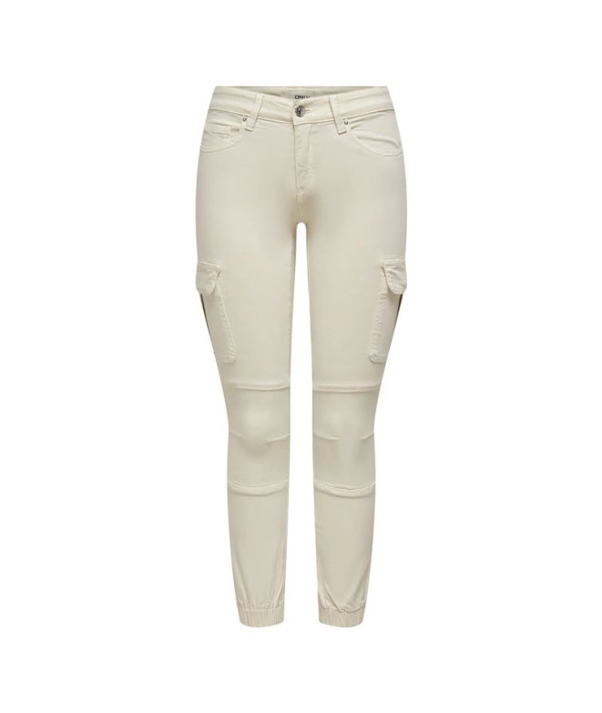 Calça Only Onlmissouri Reg Ank Cargo Noos Mulher Pumice Stone