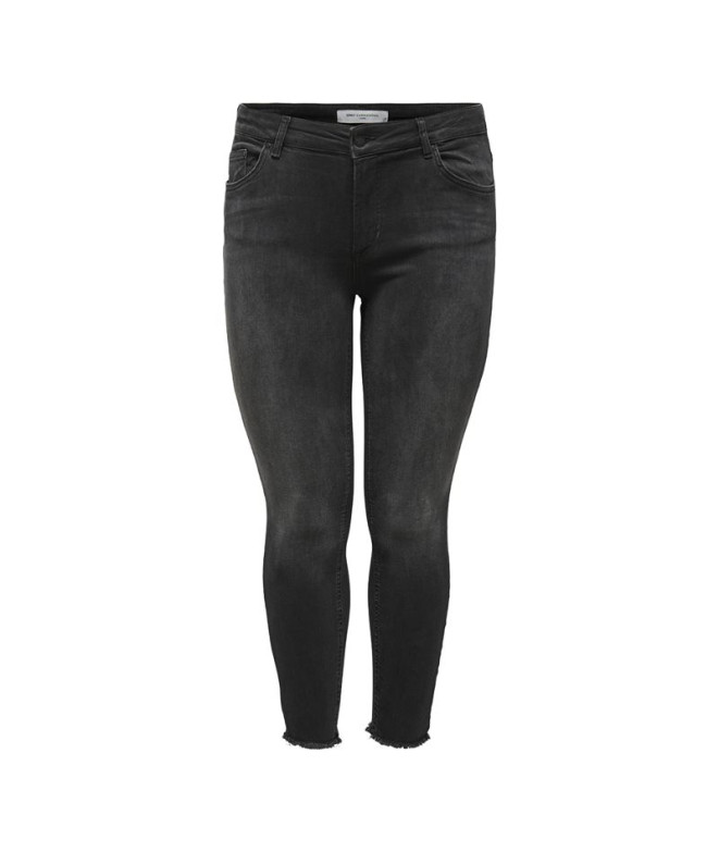 Calça Only Carwilly Reg Ank Skinny Jeans Preto Noos Mulher Preto