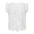 T-shirt Only Onlsilla Life S/L Frill Noos Femme Cloud Dancer