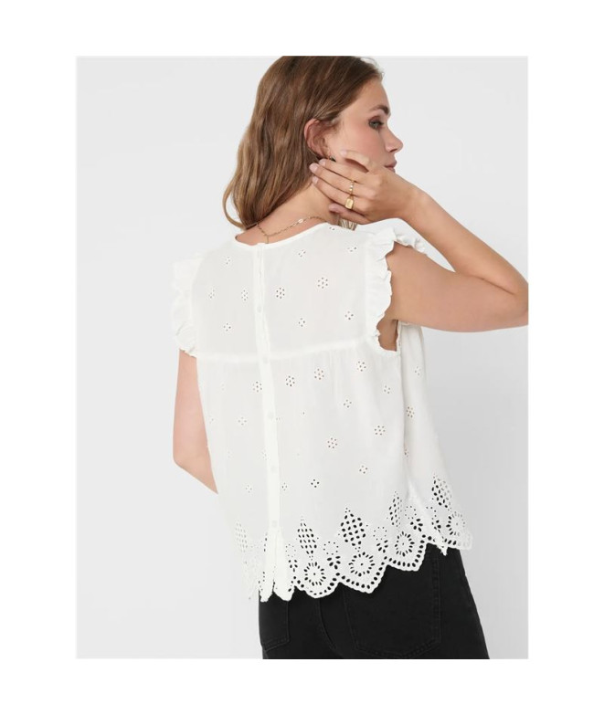 Camiseta Only Onlsilla Life S/L Frill Noos...