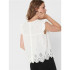 Camiseta Only Onlsilla Life S/L Frill Noos Mulher Cloud Dancer