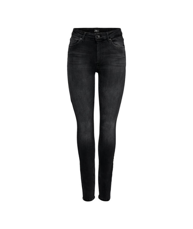 Pantalón Only Onlblush Mid Sk Dnm Rea1099 Noos Mujer Negro Denim