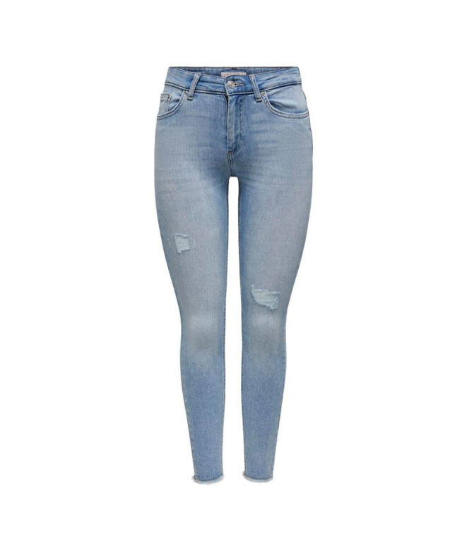 Pantalón Only Onlblush Mid Sk Ak Dnm Rea685 Noos Light Medium Blue De Mujer