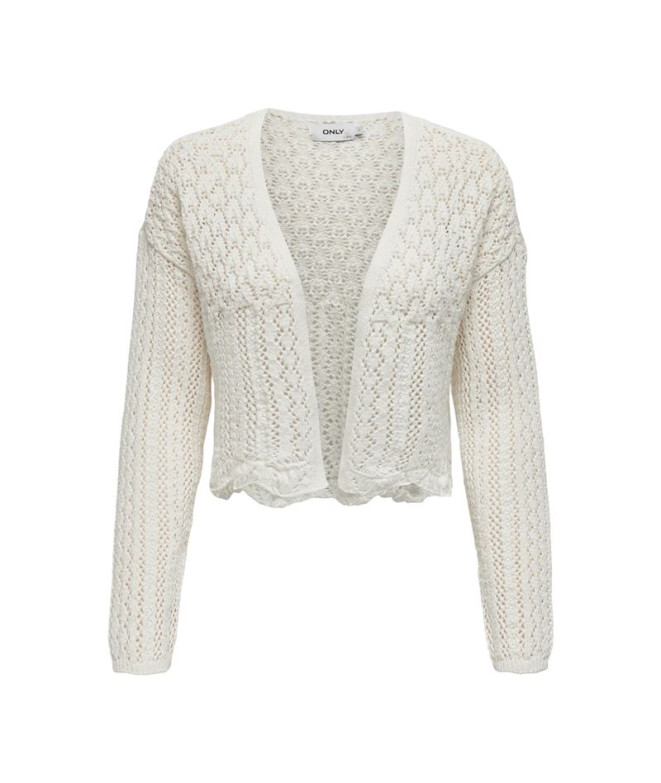 Veste Only Onlnola 7/8 Life Open Knt Noos Femme Cloud Dancer