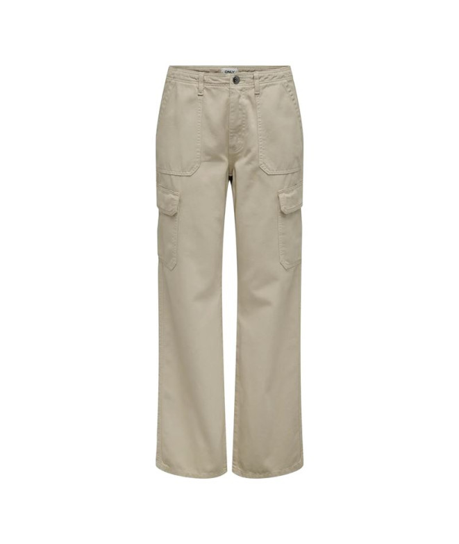 Pantalón Only Onlmalfy Cargo Noos Mujer Silver Lining