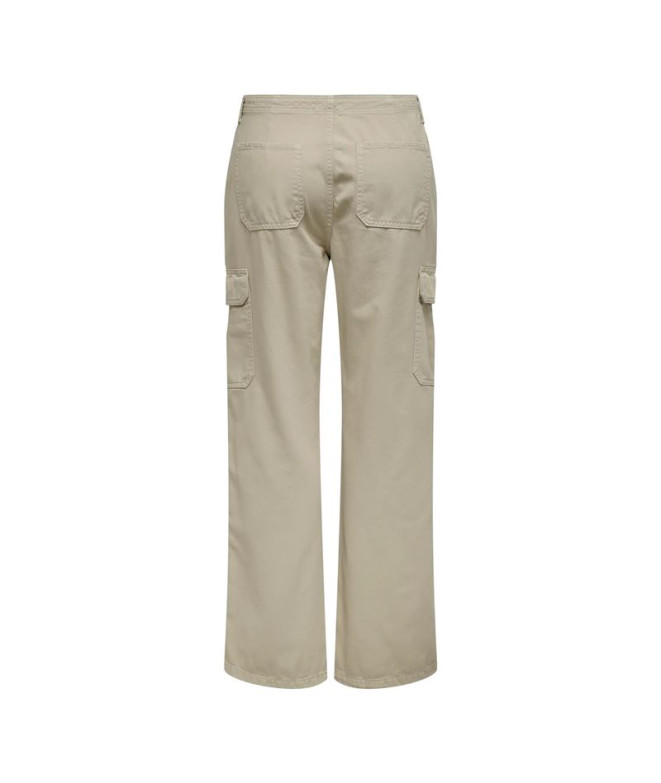 Pantalón Only Onlmalfy Cargo Noos Mujer Silver...