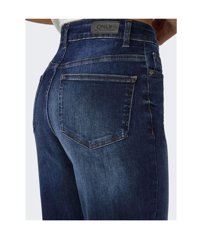 Calça Only Onlmadison Blush Hw Wide Dnm Rea081...