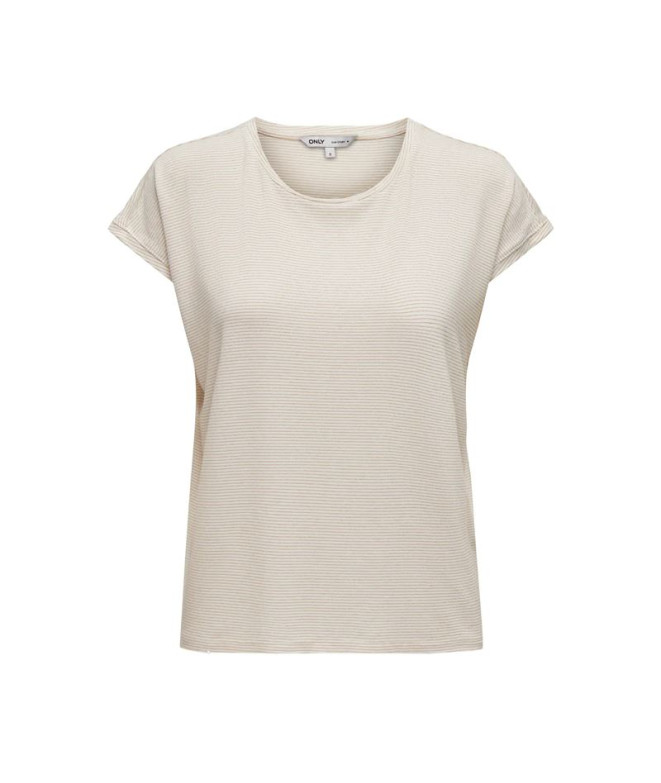 Camiseta Only Onlclaudia S/S Glitter Noos Mulher Cloud Dancer