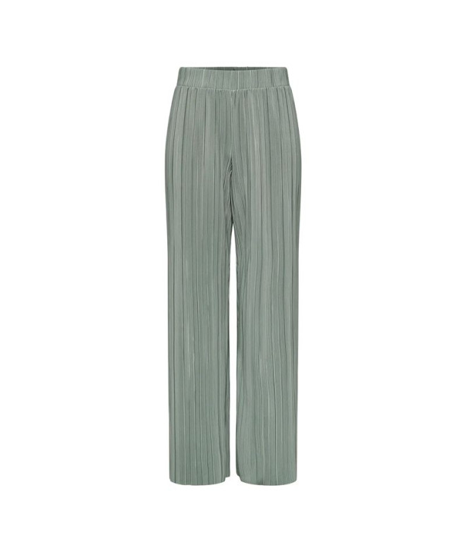 Pantalón Only Onlravenna Plisse Noos Mujer Agave Verde