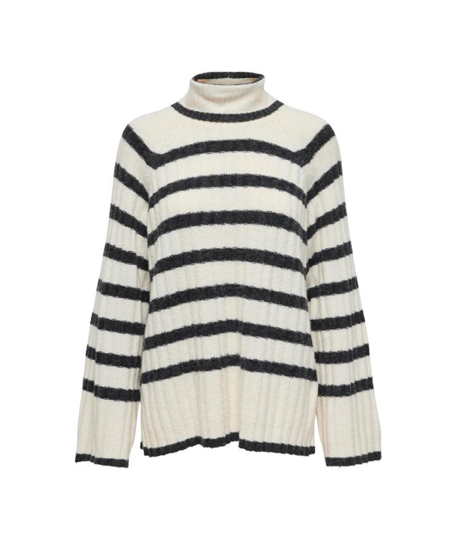 Sudadera Only Jdymiley L/S Long Stripe Pullov Knt Mujer Dark Gris Melange