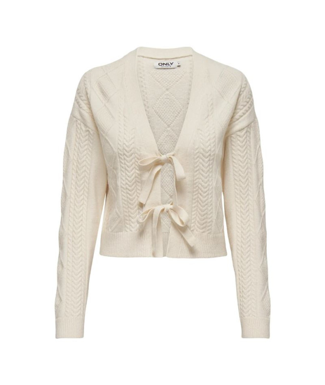 Casaco Only Onlfia Ls String Knt Nca Mulher Whitecap Cinza