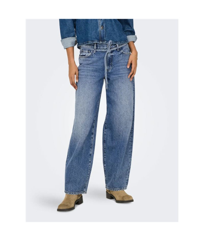 Pantalon Only Onlgianna Mw Straight Dot596 Dnm...