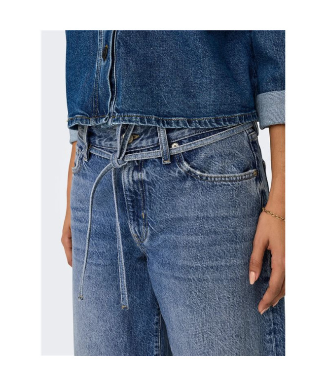 Pantalon Only Onlgianna Mw Straight Dot596 Dnm...