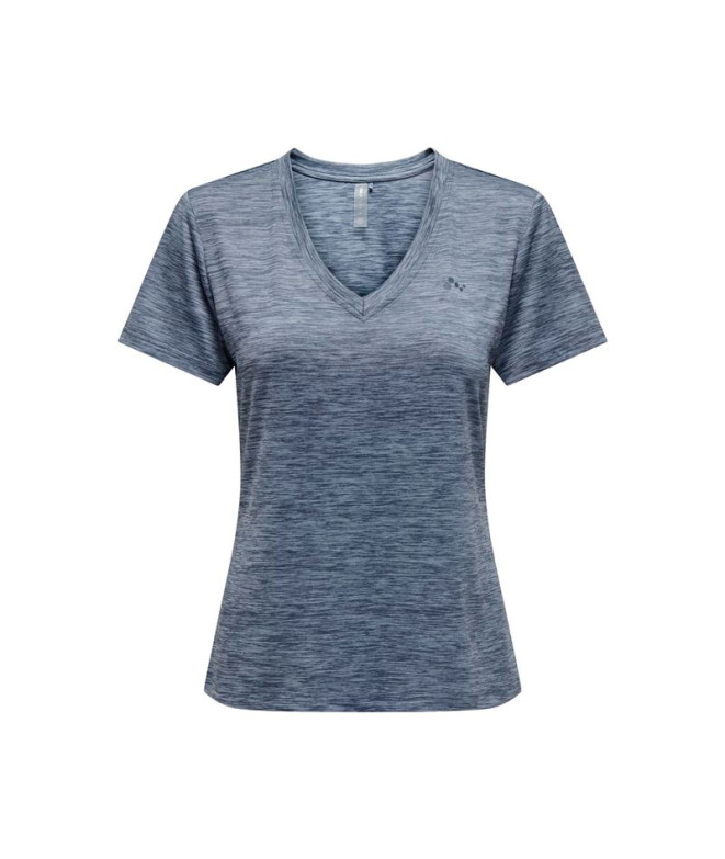 Camiseta Only Onpcore Life Vn Ss Reg Noos Mulher Vintage Indigo