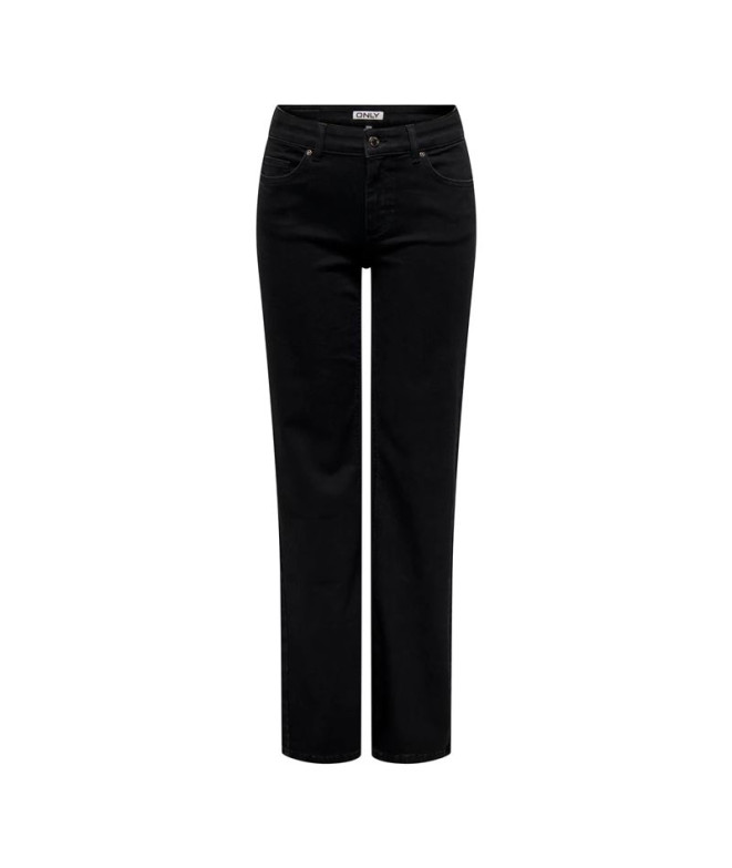 Pantalón Only Onlblush Mid Straight Dnm Rea2343 Noos Mujer Negro Denim
