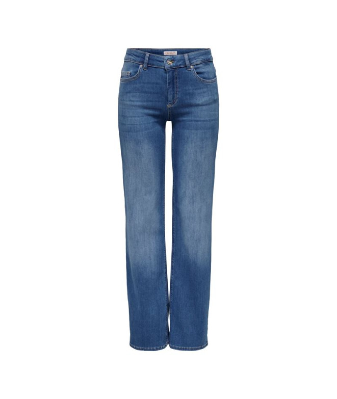 Pantalón Only Onlblush Mid Straight Dnm Rea12187 Noos Mujer Medium Azul Denim
