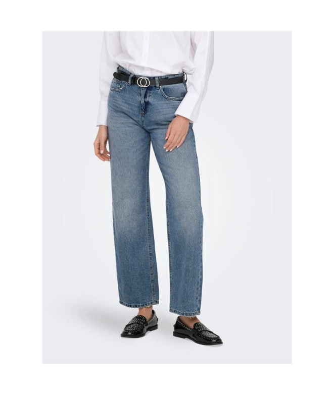 Pantalón Only Onlella Mw Straight Tai519 Dnm...
