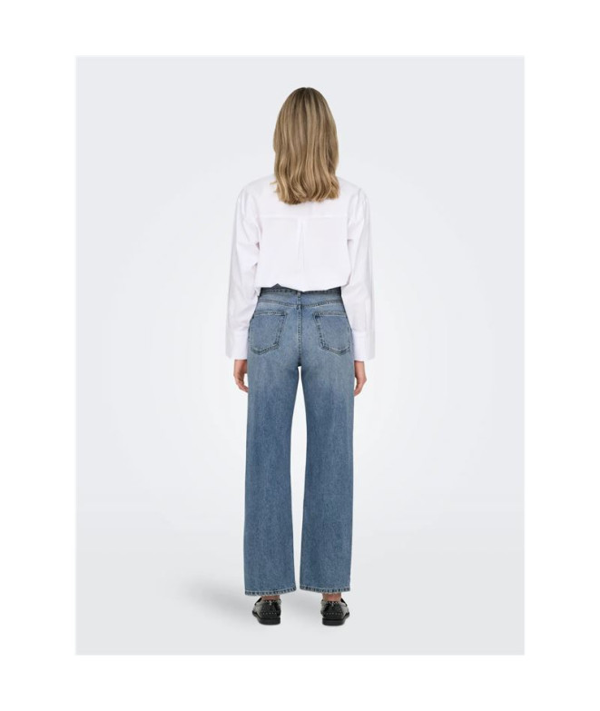 Pantalón Only Onlella Mw Straight Tai519 Dnm...