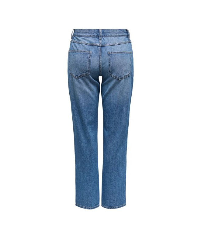 Pantalón Only Onllumi Mw Mom Straight Dnm...
