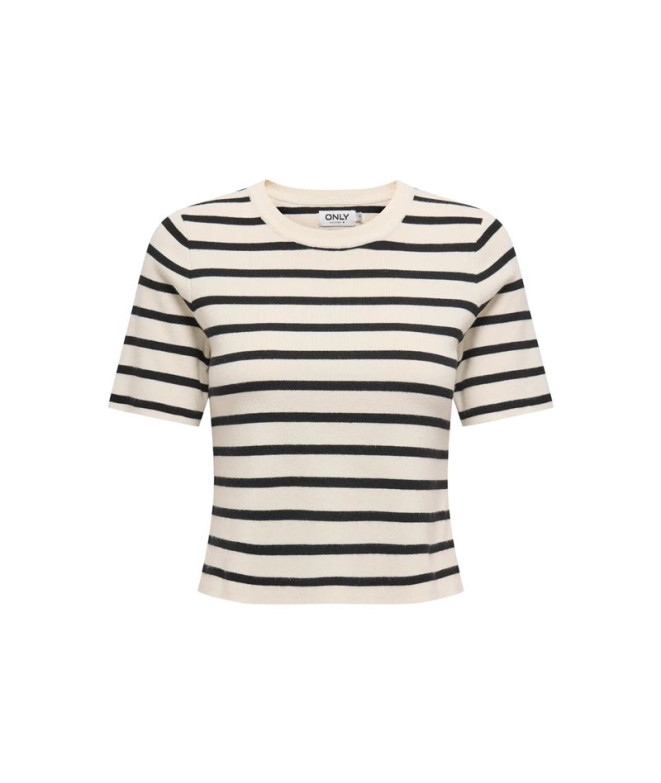 Sudadera Only Onlfie 2/4 Cc Knt Mujer Cloud Dancer Stripes