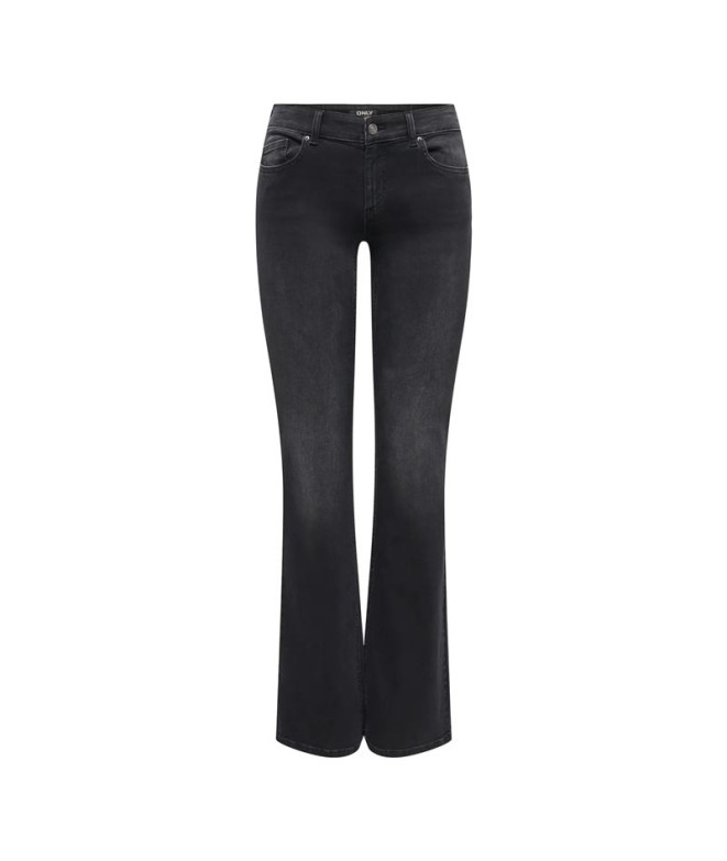 Pantalón Only Onlblush Lw Flared Dnm Rea1099 Noos Mujer Negro Denim