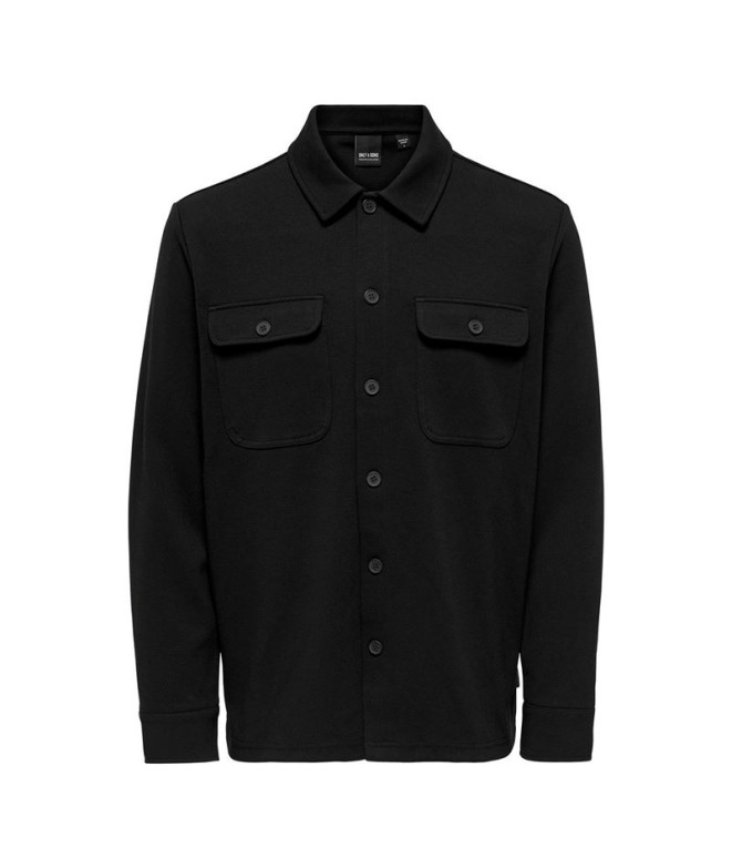 Camisa Only & Sons Onsnewkodyl Over Noos Black Hombre