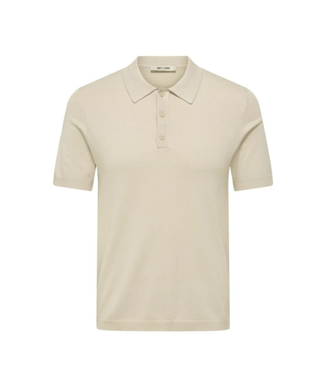 Polo Only & Sons Onswyler Life Reg 14 Ss Polo Knit Noos Hombre Silver Lining