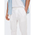 Pantalón Only & Sons Onslinus Crop 0007 Cot Lin Noos Hombre Bright Blanco