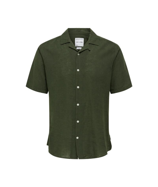 Camisa Only & Sons Onscaiden Life Ss Solid Resort Hombre Kambaba