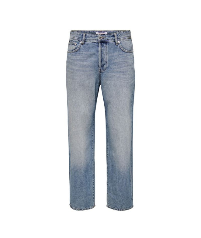 Pantalón Only & Sons Onsfade Loose Mb 6781 Tai Dnm Noos Medium Blue Denim Hombre
