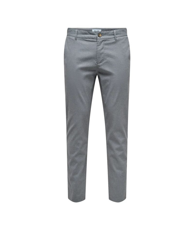 Pantalón Only & Sons Onsmark Pete Slim Dobby 0058 Hombre Gris Pinstripe Griffin